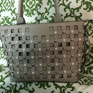 Gray handbag